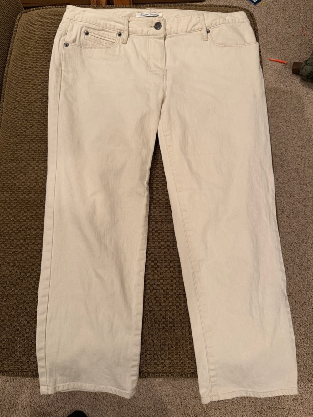 Kenneth Cole Women’s Cream Wide Leg Capri  Jeans